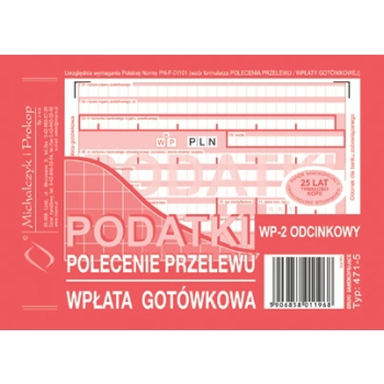 Polecenie przelewu PODATKI (2odc.) A6 471-5